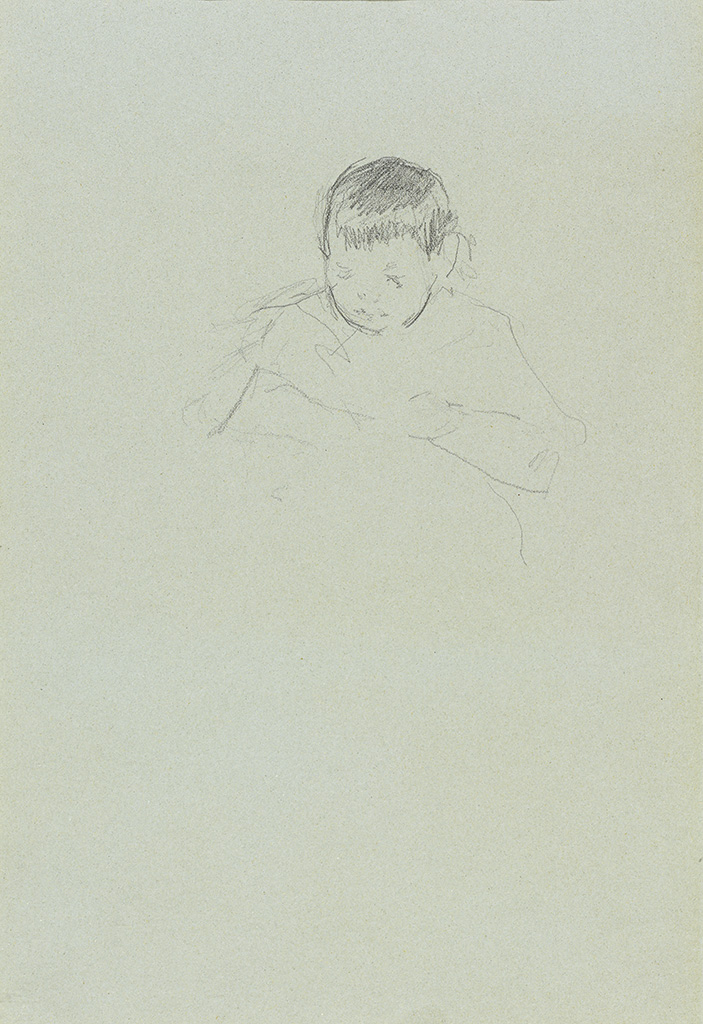 MARY CASSATT A Seated Woman Wearing a Bonnet; Study of a Child.